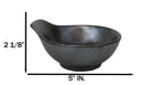 Pack Of 5 Tetsu Kesho Black Small Ponzu Sauce Miso Soup Bowls With Handle 5oz