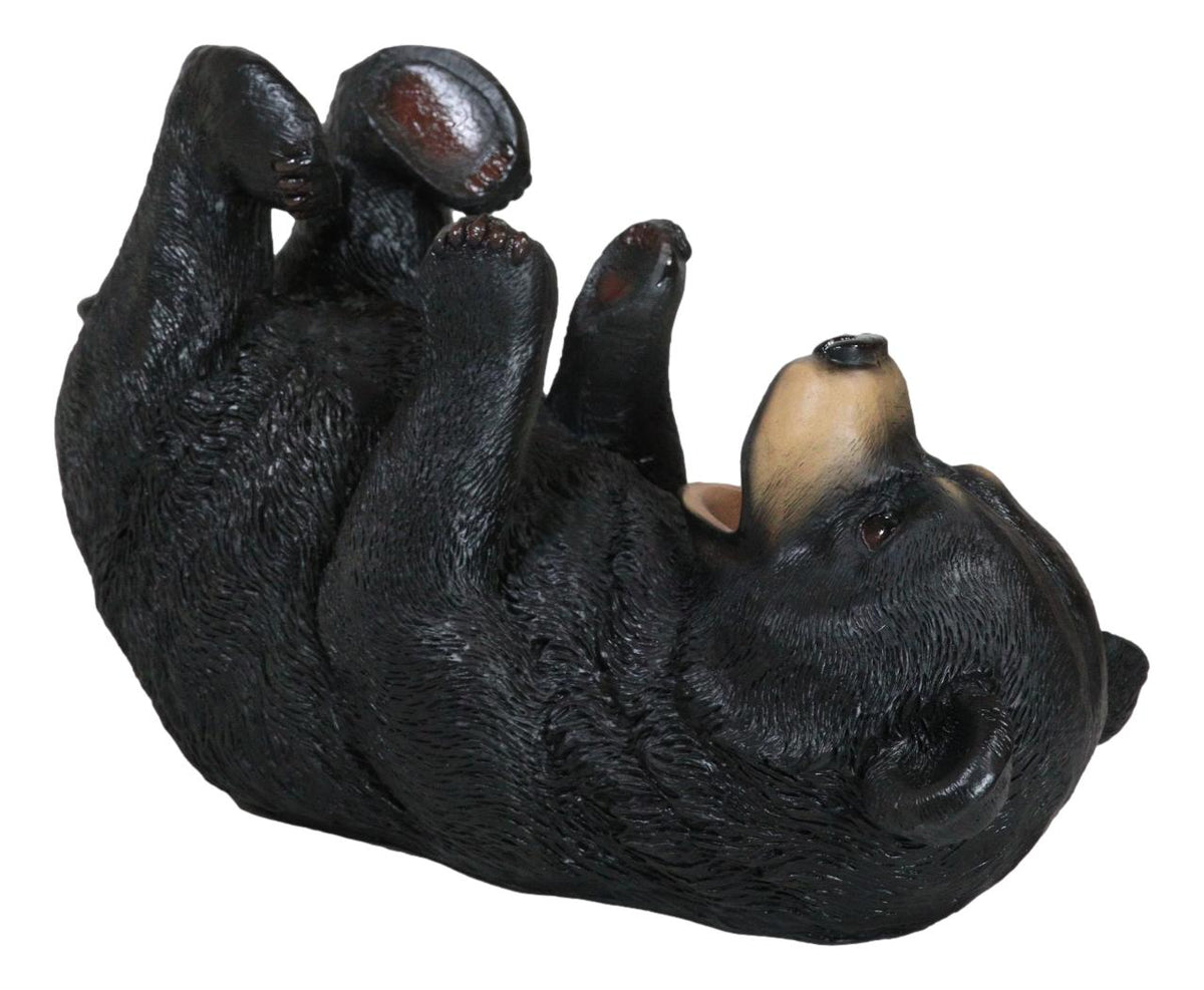 Ebros Gift Big Black Bear Wine Oil Bottle Holder Figurine 10"Long Home Decor - Ebros Gift