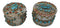 Set Of 2 Southwest Rustic Turquoise Red Rocks And Stones Vintage Trinket Boxes