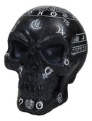 Gothic Wicca Black Mystic Arts Planetarium Zodiac Celestial Ancient Symbols Skull Figurine