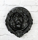 Hand Forged Cast Iron Black Royal Venetian Lion Head Decorative Door Knocker