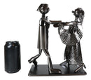 Tango Dancing Lover Couple Hand Made Metal Wine Bottle Holder Caddy Decor