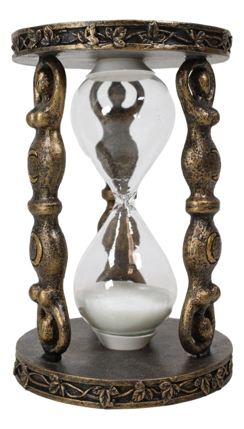 Wicca Yoga Metaphysical Sacred Spiral Goddess Shaman Triple Moon Sand Timer