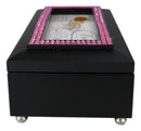 October Month Opal Birthstone Elegance And Warmth Black Musical Trinket Box