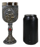 Medieval Sir Swordsman Knight Suit of Armor Wine Drink Goblet Chalice 5oz