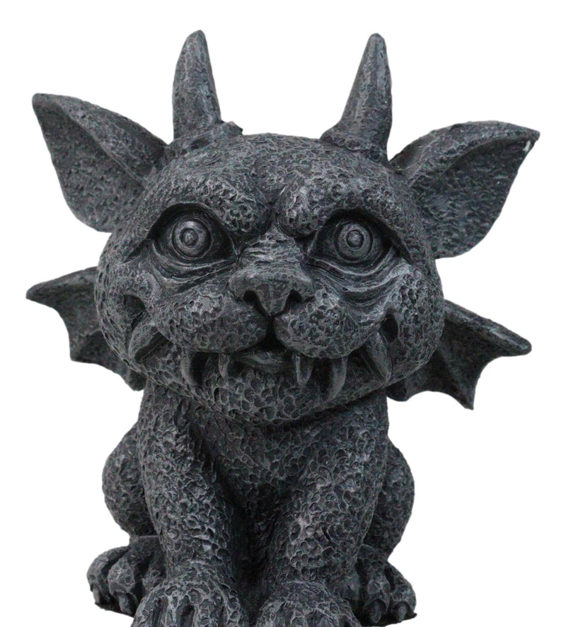Gothic Horned Bat Cat Gargoyle Bast Figurine 4.5" H Mythical Fantasy Talisman
