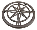 Rustic Cast Iron Polaris Northern Star Table Or Wall Trivet Symbol Of Good Luck