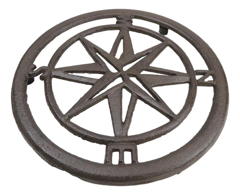 Rustic Cast Iron Polaris Northern Star Table Or Wall Trivet Symbol Of Good Luck