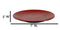 Set Of 6 Traditional Solid Red Black Melamine Salad Appetizer Round Plates 7"D