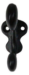 Pack Of 4 Cast Iron Black Traditional School House Double Peg Wall Hooks Accent