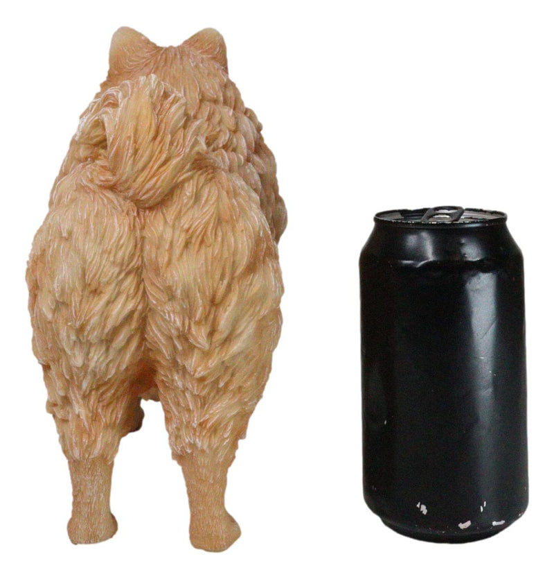 Lifelike Adorable Pet Pal Pomeranian Puppy Dog Standing Figurine