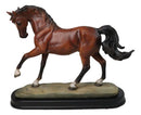 Western Equine Thoroughbred Pride Brown Chestnut Horse Figurine On Base 8"H