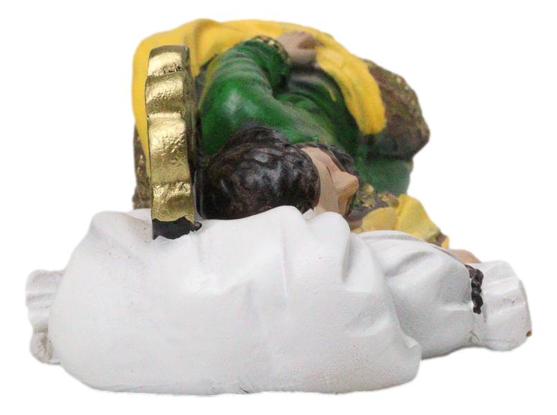 God's Revelations Sleeping Saint Joseph Catholic Devotion Decor Figurine 8"L - Ebros Gift