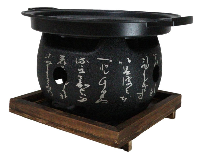 Japanese Cuisine Portable Konro Charcoal Grill BBQ Stove With Comal And Trivet