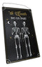 Set Of 2 Love Never Dies Gothic Wedding Til Death Do Us Part Metal Wall Signs