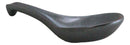 Pack of 6 Black Tetsu Kesho Ceramic Asian Soup Spoons With Hook Ends 5.75"L