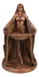 Celtic Irish Triple Goddess Mother Of All Gods Danu 15"H Statue In Faux Red Clay