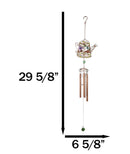 Monarch Butterflies On Garden Watering Can Art Glass Gemstones Metal Wind Chime