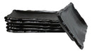 Pack Of 6 Black Kokuyo Minimalist Ceramic Rectangular Wavy Sushi Plates 8.75"L