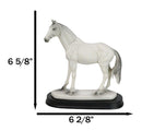 Equine Rare Breed Camarillo White Horse Steed Model Figurine On Base 6.25"L