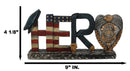 Police Man Officer Cop Badge Hat USA Flag Hero 3D Word Art Desktop Figurine