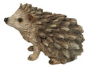 Realistic Faux Driftwood Finish Wild Spiny Mammal Hedgehog Animal Figurine 9"L