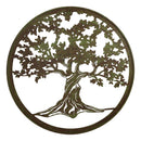 Green 24"D Oversized Celtic Tree of Life Medallion Metal Wall Circle Plaque