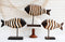 Balinese Wood Handicrafts Large Swimming River Fish Family Set of 3 Figurines