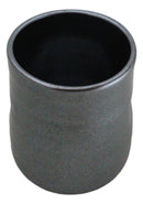 Pack Of 6 Black Tetsu Kesho Reactive Glaze Ceramic Yunomi Tea Cups 9oz