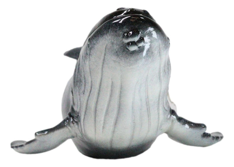 Large Nautical Ocean Marine Baleen Blue Humpback Whale Swimming Figurine 17"L