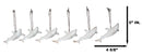 Set Of 6 Antique White Sharks Ocean Marine Wall Hanging Decor Tree Ornaments