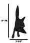 Black Powder Cast Iron Rustic Whimsical Animal Chibi Fox Door Knocker Plaque