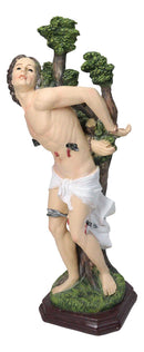 Christian Martyr Roman Soldier Saint Sebastian Pierced By Arrows Figurine 12"H