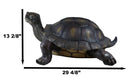 Realistic Lifelike Galapagos Giant Tortoise Turtle Reptile Statue 29"Long