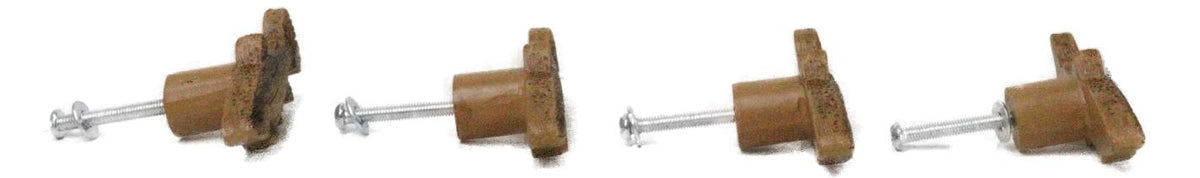 Set Of 4 Western Nautical Marine Trout Fish Faux Wooden Cabinet Door Pull Knobs