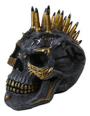 Black And Gold Bullet Shell Casings Punk Mohawk Tribal Tattoo Skull Figurine
