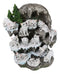 Snow Capped Wolf Den Rocky Cave Lair With Pine Trees LED Display Stand Sculpture