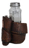 Western Star Cowboy Gun Faux Leather Holster Salt Pepper Shakers Holder Set