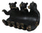 Rustic Western Forest Animal Whimsical 3 Black Bears Wine Bottle Holder Decor