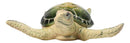 Marine Swimming Green Shell Sea Turtle Decorative Jewelry Trinket Box Figurine