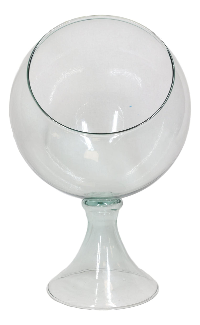 Contemporary Clear Glass Globe Storage Display Bowl 16"H Fruits Succulents