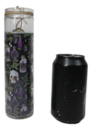 Pack of 2 Skulls and Poisonous Plants Scented Tube Candles in Glass Jars 8"H