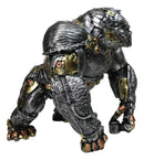 Steampunk Gearwork Cyborg Metallic Primate Silverback Gorilla Kong Figurine