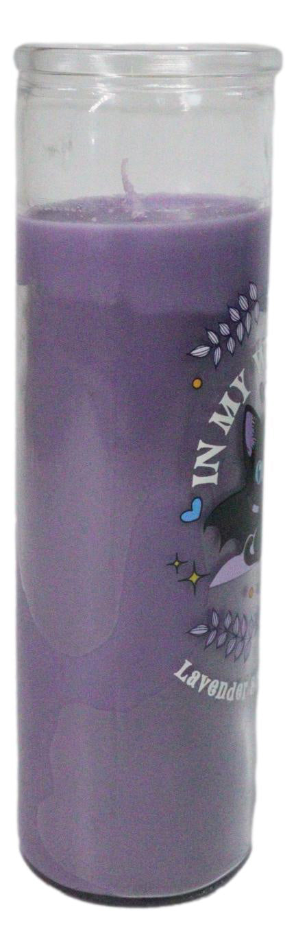 Halloween Magic Of Whiskers and Wings Lavender Scented Black Cat Tube Candle