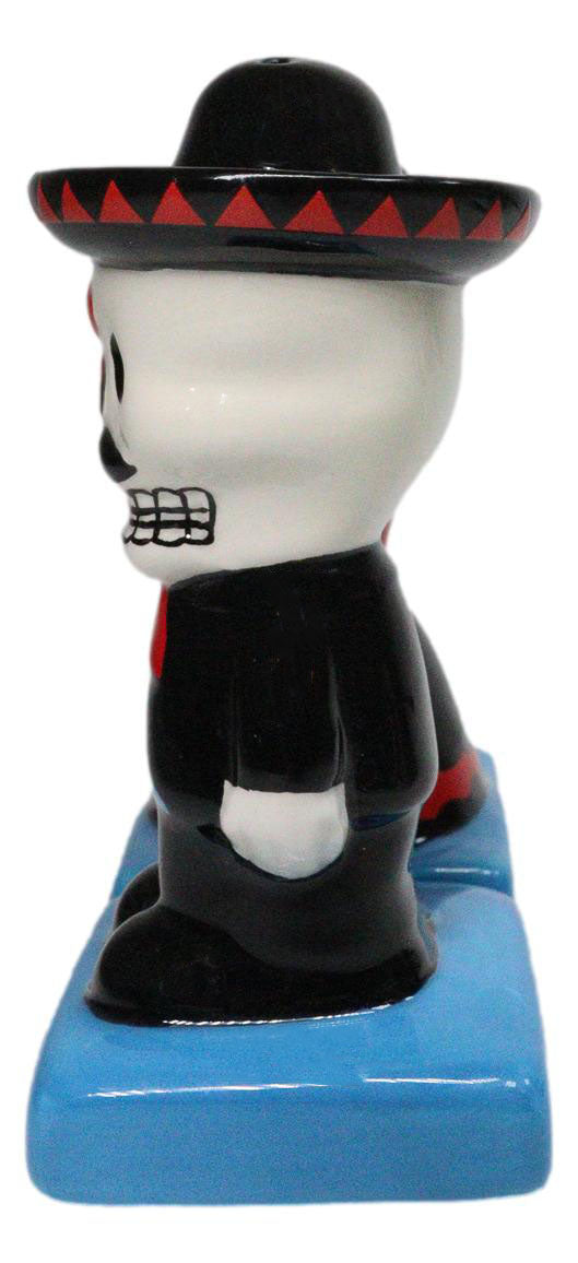 Day Of The Dead Friends For Life & Death Sugar Skull Dancers Salt Pepper Shakers