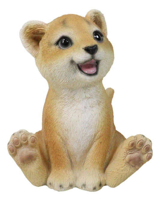Adorable Prince of The Safari Jungle Forest African Lion Cub Figurine 4" Long