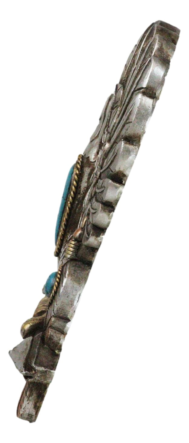 Southwestern American Flag Eagle With Turquoise Rocks Feathers Arrows Wall Decor
