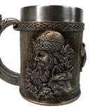 Norse Mythology Viking Berserker Warrior With Wolf Coffee Tankard Mug 16oz
