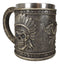 Native Indian Chief With Headdress Roach Skull And Crossed Axes Coffee Mug Cup