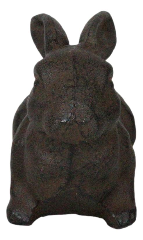 Rustic Vintage Cast Iron Whimsical Bunny Rabbit Abstract Taxidermy Figurine